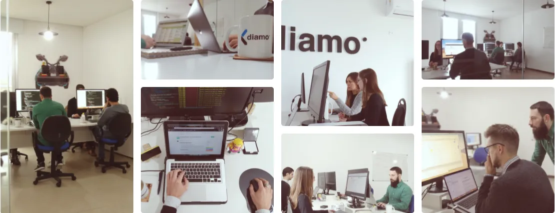 Equipo de DiamoERP en su espacio de trabajo
